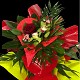 Bouquets et compos fleuries : Bouquet structuré rouge
