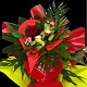 Bouquets et compos fleuries : Bouquet structuré rouge