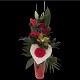Bouquets et compos fleuries : Vase roses rouges